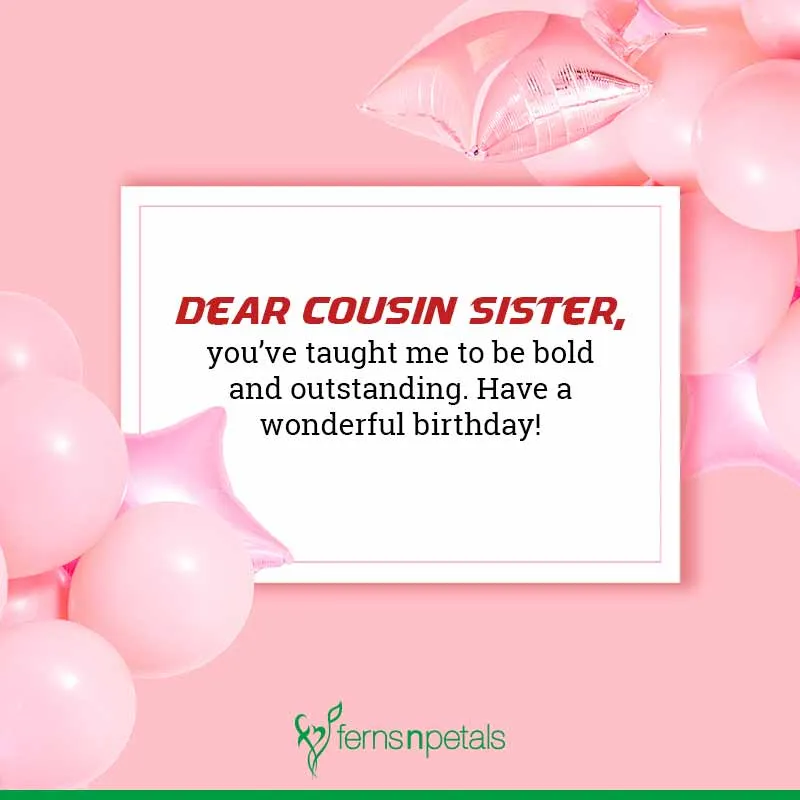 Best Happy Birthday Quotes Wishes For Cousin Sister Ferns N Petals