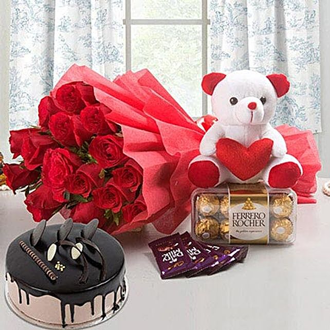 flowers chocolate and teddy bear delivery