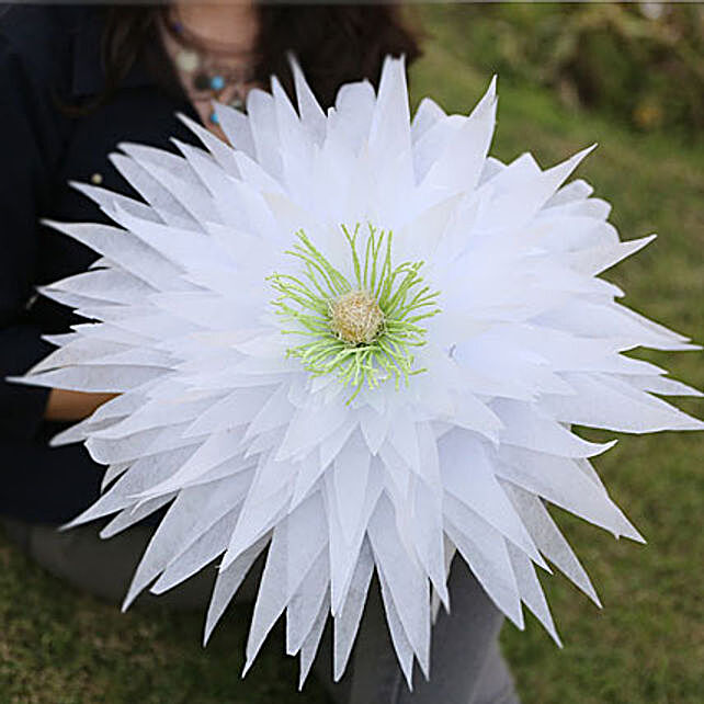 Artificial Flowers Artificial Bouquets Artificial Flower - exquisite paper flower a white handmade paper flower