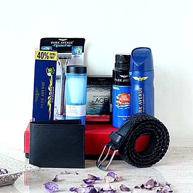 Park Avenue Black Wallet & Belt Gift Set For Men Gift special park