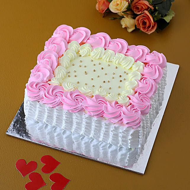Buy Send Pastel Floral Love Vanilla Cake Half Kg Online Ferns N Petals