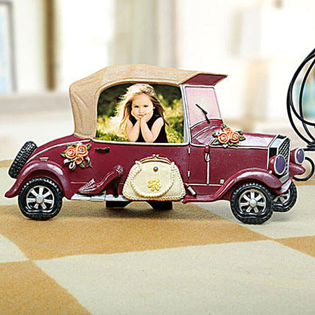 Personalised Floral Car Photo Frame Gift Personalised floral car
