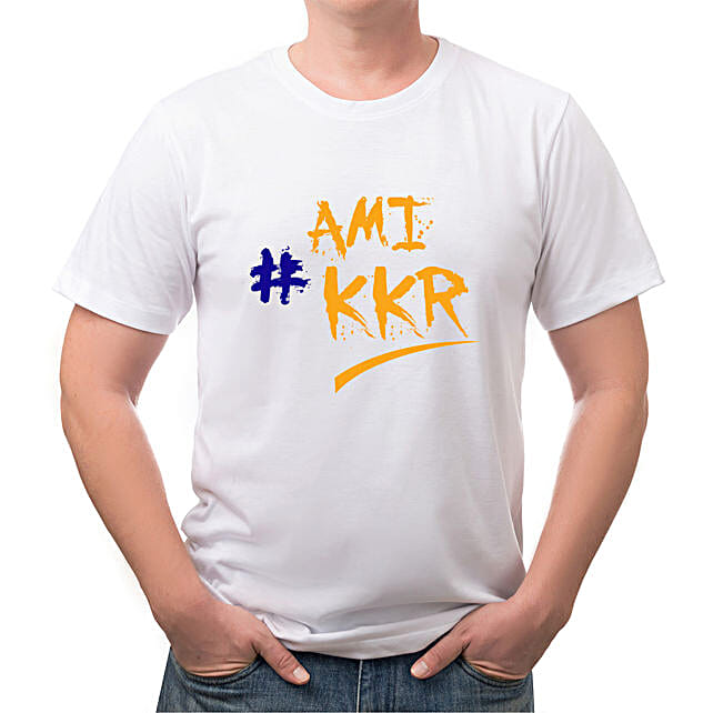 kkr white t shirt