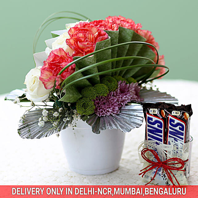 Chocolates and Flower Bouquets Flowers with Chocolates Online Ferns