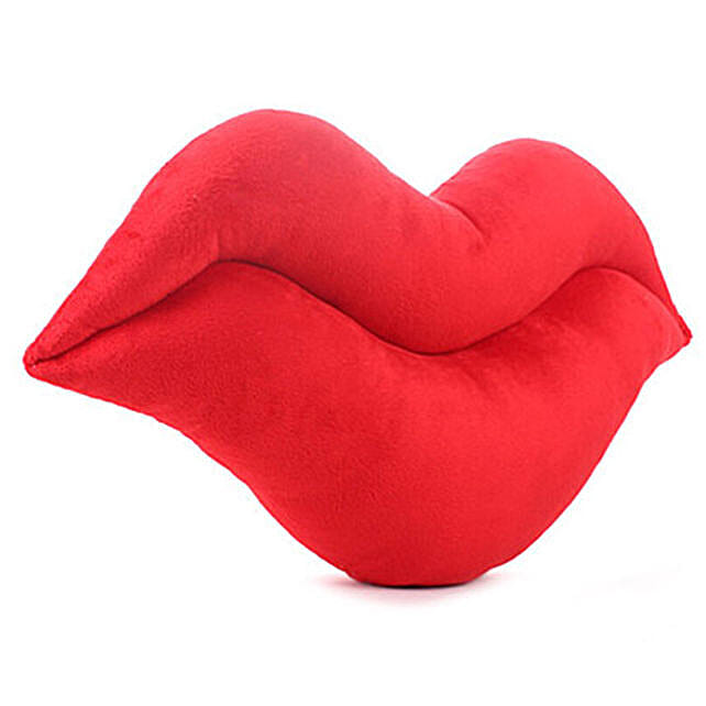 red lips pillow