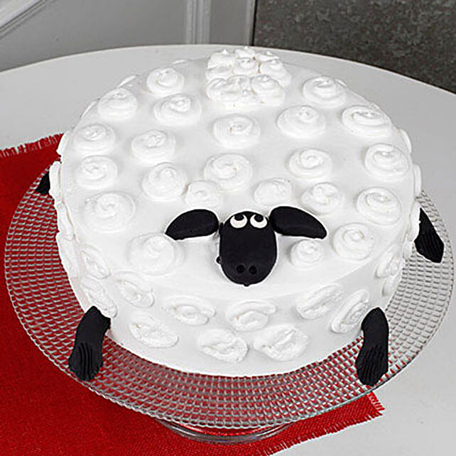 Shaun The Sheep Chocolate Cake 3kg Gift Cream Sheep Design