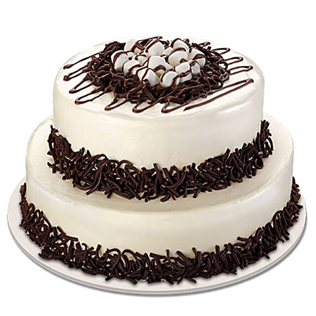 Twosome Cream Cake 4kg Gift Two Tier Fondant Cream Cake With