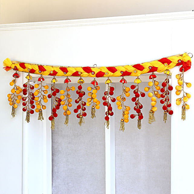 Red Amp Yellow Net Cloth Bandhanwar Gift Colored Door