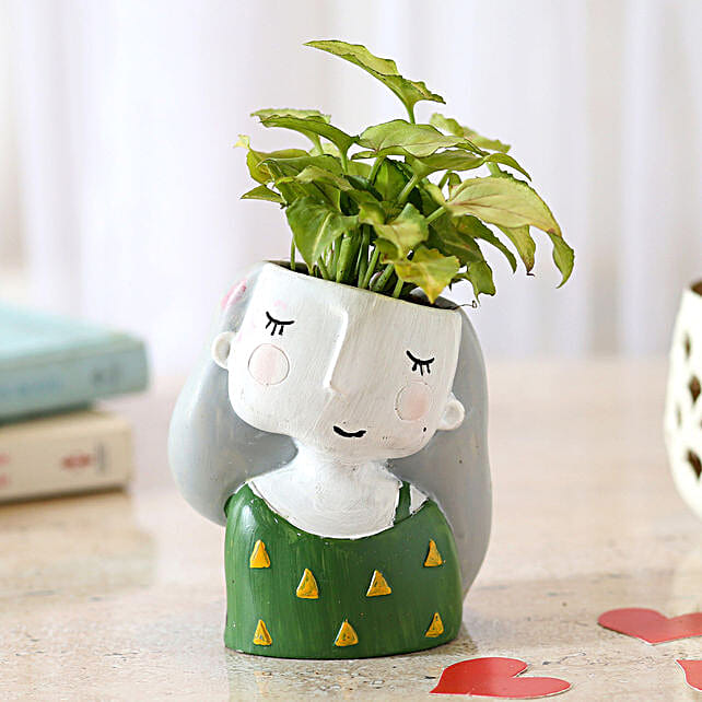 Cute Happy Face Ceramic Planter