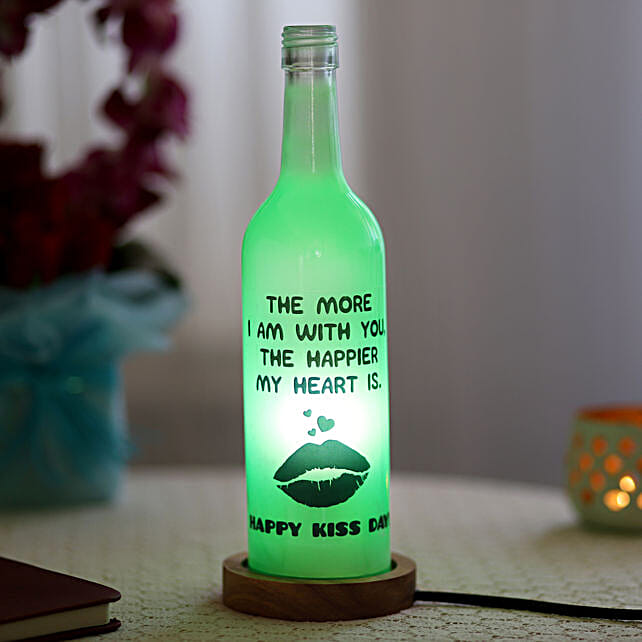 kiss day bottle lamp