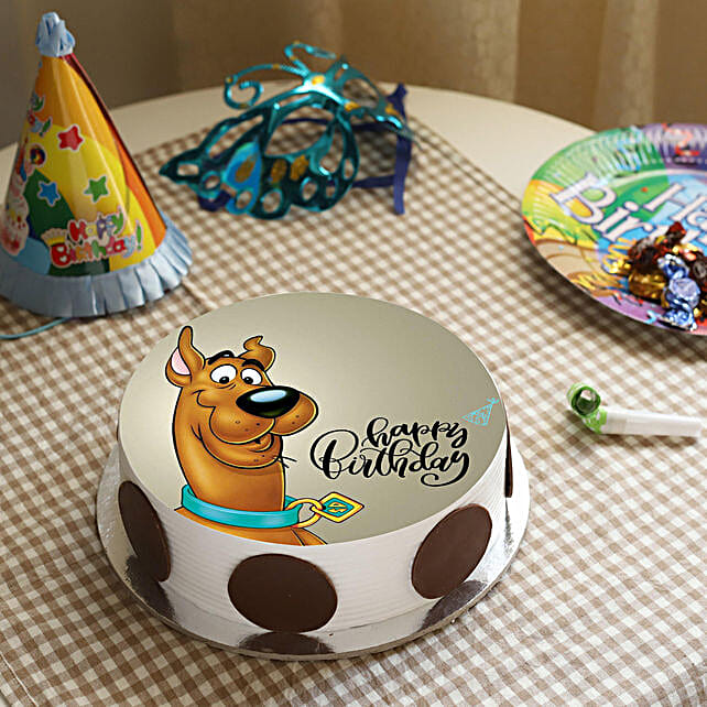 Scooby Doo Photo Cake Pineapple 2 Kg Gift Scooby Doo Birthday