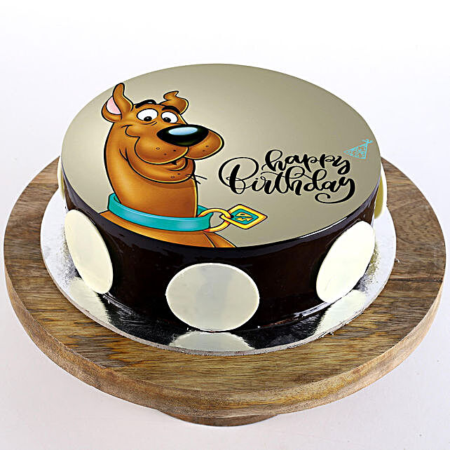 Scooby Doo Chocolate Photo Cake Half Kg Gift Scooby Doo