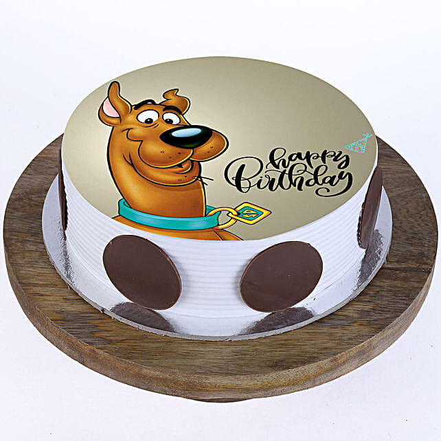 Scooby Doo Photo Cake Pineapple Half Kg Gift Scooby Doo