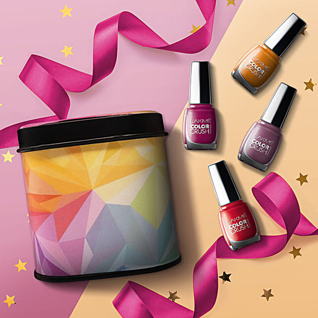 Lakme Color Crush Nail Paint Box Gift Nail Paint with Box Online Ferns N Petals