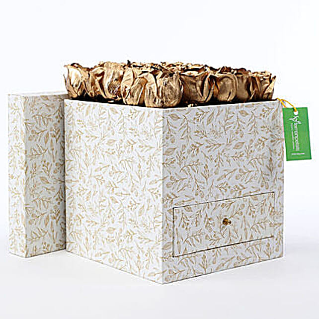 Gold 10 CHOCLOATES CARAMAL Ivory Ferrero Rocher Flower /& Chocolate Bouquet