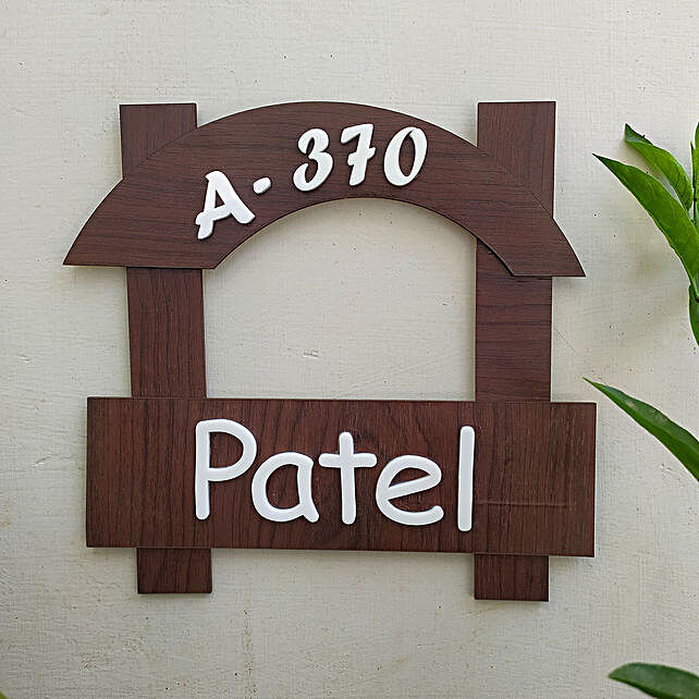 Send Buy Customized Name Plates For Home Online Ferns N Petals