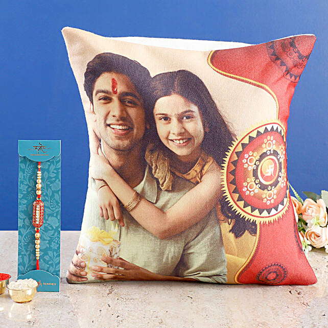 personalised siblings cushion n capsule rakhi 1-BMH