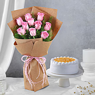 10 Pink Rose With Pineapple Cake-picture-26