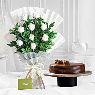 A Cool Breeze Roses Bouquet Truffle Cake