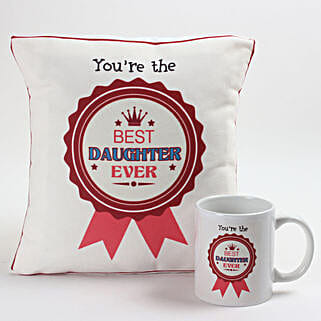 Best Daughter Ever Cushion Mug Combo Hand Delivery-picture-32