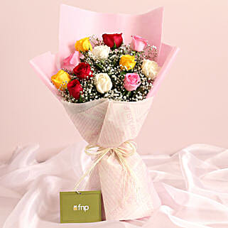 Blooms Of Happiness Roses Bouquet-image-23