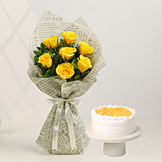Brighten Up The Day Roses Bouquet Pineapple Cake-picture-20