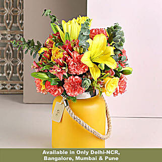 Carnations And Asiatic Lilies Arrangement-picture-44