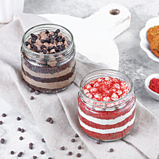 Choco Chip N Red Velvet Jar Cake Set-picture-20