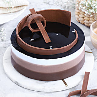 Chocolate Trio Cream Cake Half Kg-image-32