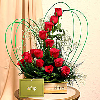 Classic Aura Red Roses Arrangement-picture-23