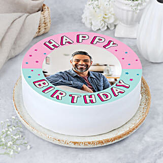 Confetti Birthday Vanilla Photo Cake Half Kg-picture-40