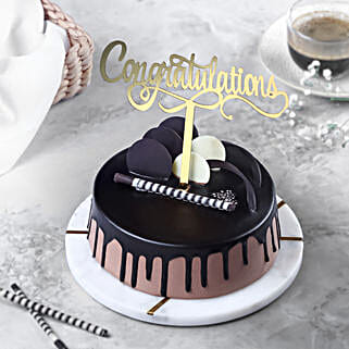 Congratulations Chocolate Cake Half Kg-picture-49