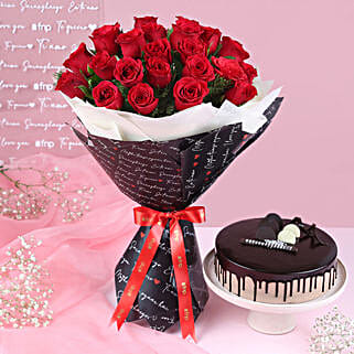 Crimson Love Chocolate Cake Combo-picture-30