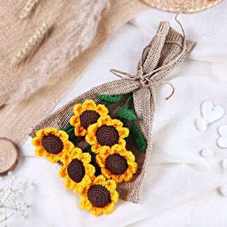 Crochet Sunflower Bouquet