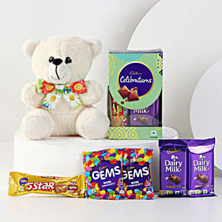 Cute Teddy N Small Cadbury Celebrations Box-picture-37