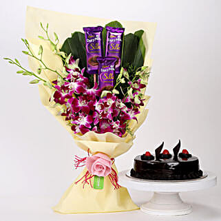 Dairy Milk Orchids With Truffle Cake-picture-14
