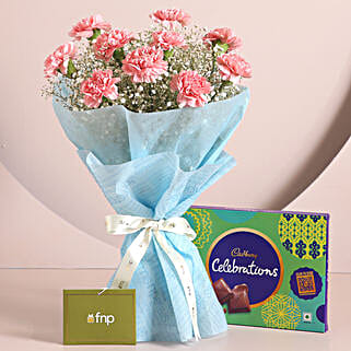 Dazzle With Simplicity Carnations Bouquet Celebrations Box-picture-34