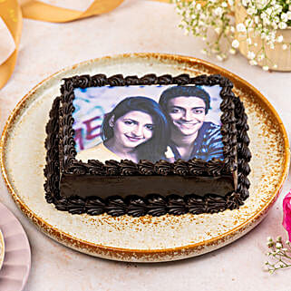 Decorated Chocolate Photo Cake Half Kg-picture-18