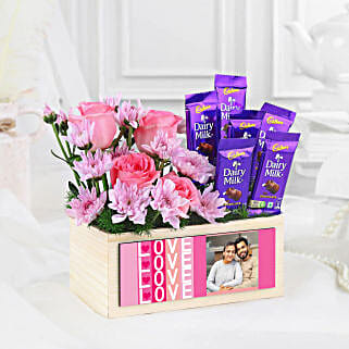 Delicate Roses N Cadbury Delights Gift Combo-picture-19