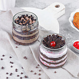 Delight Duo of Choco Chip N Black Forest Jar Cakes-picture-38