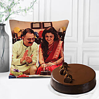 Delish Truffle Cake & Picture Cushion Combo-image-48