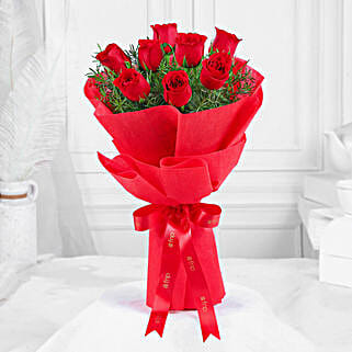 Enigmatic 8 Red Roses Bouquet-picture-10