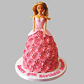 Flamboyant Barbie Cake Vanilla 2kg-picture-11