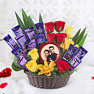 Floral Bouquet With Chocolates Ganesha Table Top-image-16
