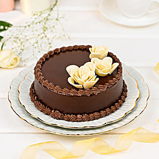 Flowery Chocolate Cream Cake Half Kg-picture-23