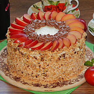 Fruit Walnut Designer Cake Half Kg-picture-43