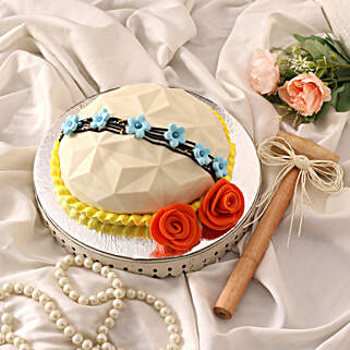 Gems Filled Floral Pinata Cake 1 Kg-picture-15