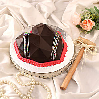 Gems Filled Heart Shaped Pinata Cake 1 Kg-picture-30