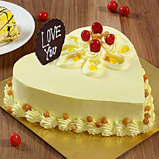 Heart Shaped Butterscotch Cake Half Kg-picture-37