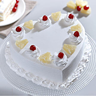 Heart Shaped Pineapple Cake Half Kg-picture-38